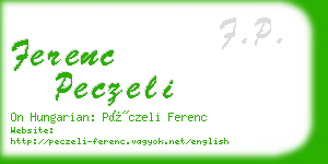 ferenc peczeli business card